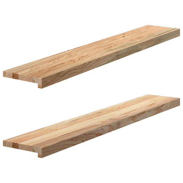 vidaXL Window Sills 2 pcs Untreated 120x20x2 cm Solid Wood Oak