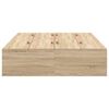 vidaXL Storage Bed Frame Sonoma Oak 120 x 200 cm Engineered Wood