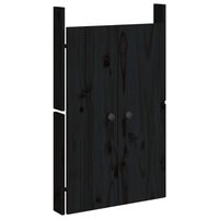 vidaXL Outdoor Kitchen Doors Black 50x9x82 cm Solid Wood Pine