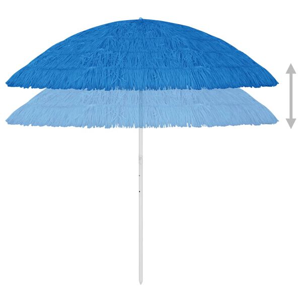 vidaXL Hawaii Beach Parasol Blue 300 cm
