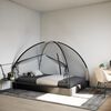 vidaXL Mosquito Net Mongolia with Doors 220 Mesh&nbsp;Black&nbsp;200x150x140 cm