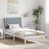 vidaXL Bed Frame with Upholstered Headboard White 90 x 190 cm