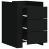 vidaXL Bedside Cabinet Black 45x50x65 cm Engineered Wood