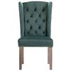 vidaXL Dining Chair Dark Green Velvet