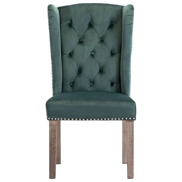 vidaXL Dining Chair Dark Green Velvet