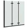 vidaXL Folding Shower Enclosure Black 130 x 138 cm