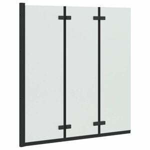 vidaXL Folding Shower Enclosure Black 130 x 138 cm