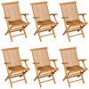 vidaXL 7 Piece Garden Dining Set Solid Teak Wood