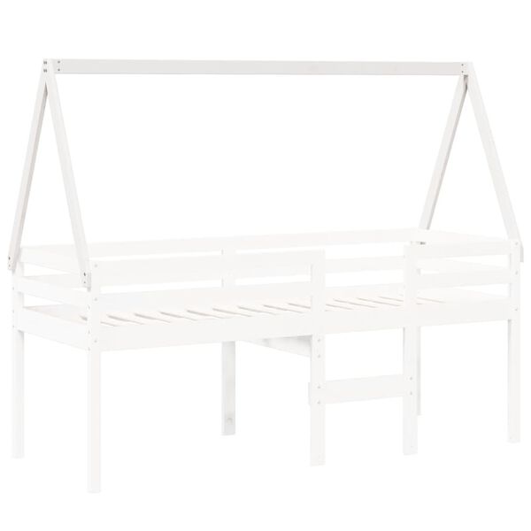 vidaXL Kids' Bed Roof White 209x95.5x88 cm Solid Wood Pine