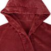 vidaXL Bathrobe Hoodie Bordeaux Red S Flannel