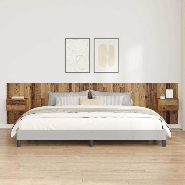 vidaXL Headboard with Cabinet 3 pcs Old Wood Engineered Wood