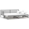 vidaXL Pull-out Day Bed without Mattress Grey 2x(90x200)cm