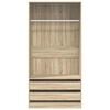 vidaXL Wardrobe Sonoma Oak 100x50x200 cm Engineered Wood