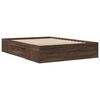 vidaXL Bed Frame without Mattress Brown Oak 120x200 cm Engineered Wood