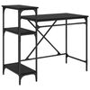 vidaXL Desk Black Oak Engineered Wood 105 x 50 x 90 cm