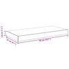 vidaXL Floating Wall Shelf High Gloss Grey 50x23x3.8 cm MDF