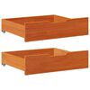 vidaXL Under-Bed Drawers 2 pcs Wax Brown 75x55x17 cm Solid Wood Pine