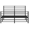 vidaXL Metal Bed Frame without Mattress with Footboard Black 120x200cm