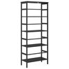 vidaXL Bookshelf Black Oak 60 x 29.5 x 149 cm Engineered Wood