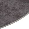 vidaXL Rug Washable Grey Ø 200 cm Anti Slip
