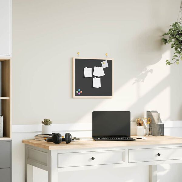 vidaXL Chalkboard with Solid Pine Wood Frame Black 40x40 cm