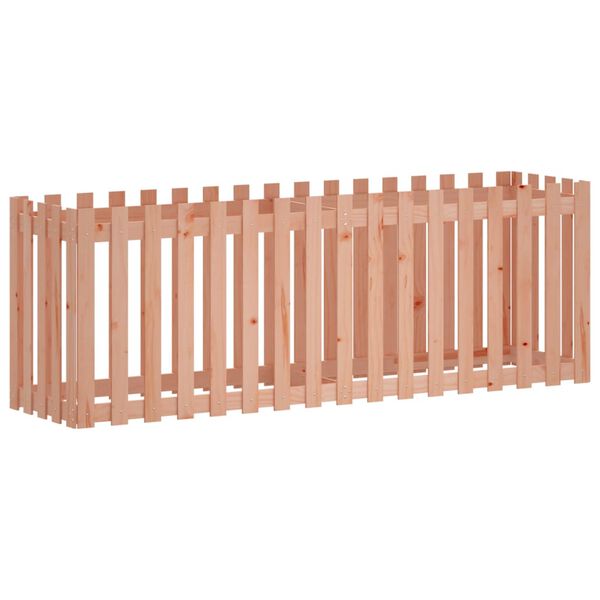 vidaXL Garden Raised Bed with Fence Design 200x50x70 cm Solid Wood Douglas