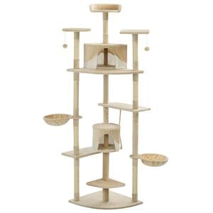 vidaXL Cat Tree | Beige and White