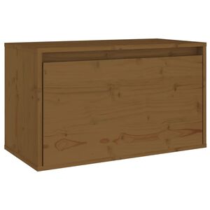vidaXL Wall Cabinet Honey Brown 60x30x35 cm Solid Pinewood