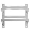 vidaXL 2-Tier Wall Shelf 50x30x48 cm Silver Stainless Steel