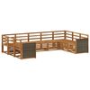 vidaXL Outdoor Sofa Set 9 pcs 9-Seaters Natural Solid Acacia Wood