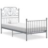 vidaXL Bed Frame without Mattress Grey Metal 100x200 cm