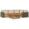 vidaXL Outdoor Sofa Set 5 pcs Natural 79 x 79 x 37 cm