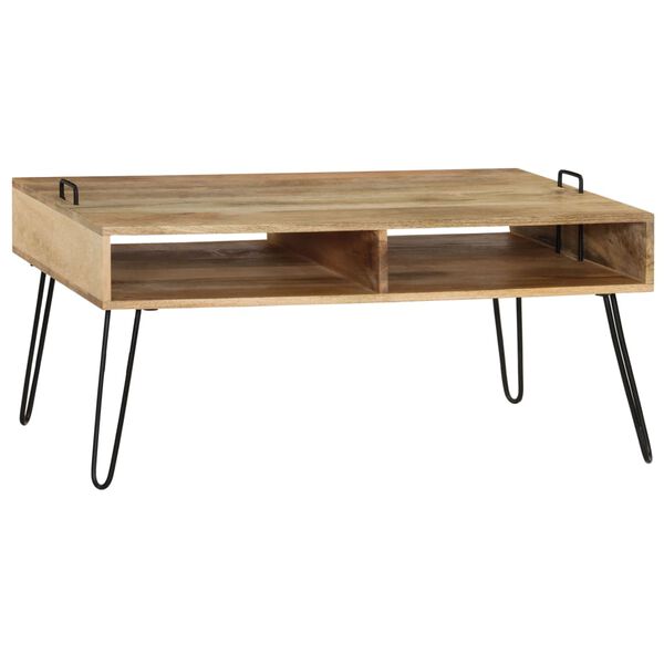 vidaXL Coffee Table Solid Mango Wood 100x60x45 cm
