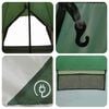 vidaXL Teepee Tent with Roof Green and Grey 415 x 415 x 247 cm