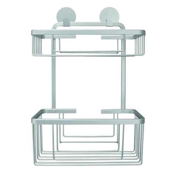 Kleine Wolke Double Shower Rack Rectangular Rocco Aluminium