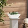 vidaXL Garden Planter 5 pcs White 40 x 40 x 15 cm Cold-rolled Steel