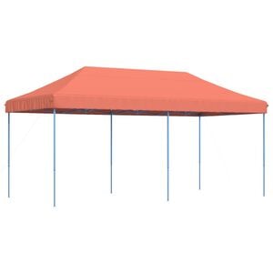 vidaXL Party Tent Terracotta with Blue Frame Oxford Fabric