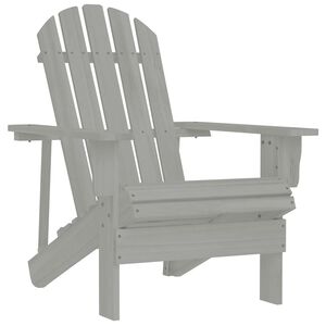 vidaXL Garden Chair | Grey | Hardwood | Medium | Durable | Garden Chair