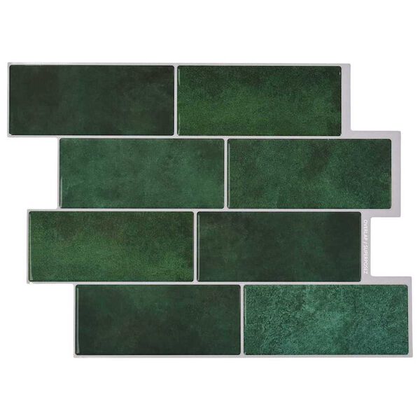 vidaXL Decorative Stickers 50 pcs Dark Green 29 x 21 cm