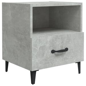vidaXL Bedside Cabinet Concrete Grey Engineered Wood