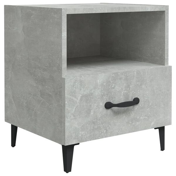 vidaXL Bedside Cabinet Concrete Grey Engineered Wood