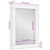 vidaXL Bathroom Mirror Brown 50 x 70 x 3 cm Solid Mango Wood