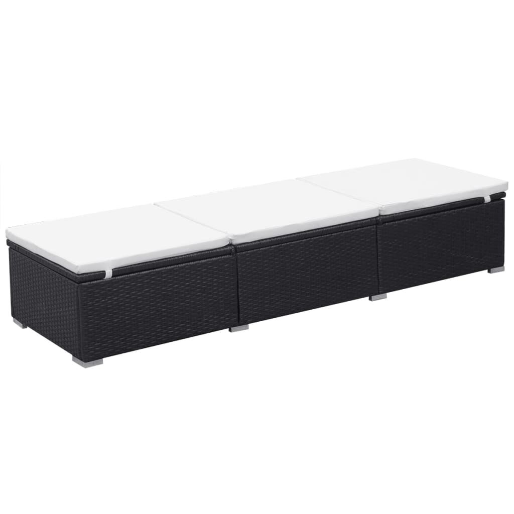 Black and white chaise lounge cushions clearance