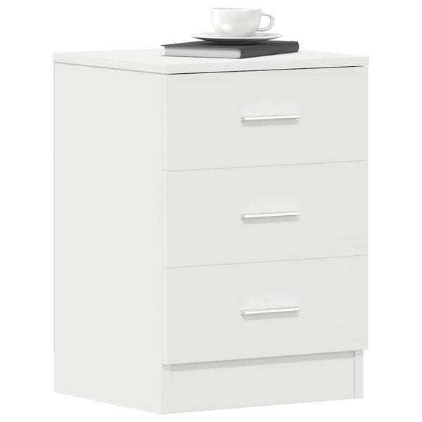 vidaXL Bedside Cabinets 2 pcs White 38x35x56 cm Engineered Wood
