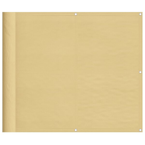 vidaXL Balcony Screen Sand 90x500 cm 100% Polyester Oxford