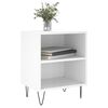 vidaXL Bedside Cabinet High Gloss White 40x30x50 cm Engineered Wood