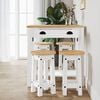 vidaXL 5 Piece Bar Set White Solid Wood Pine