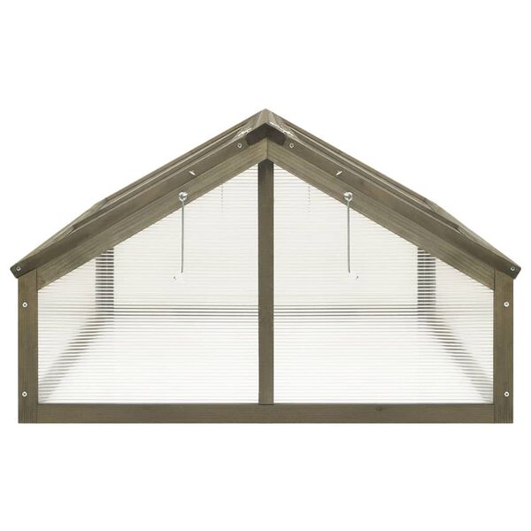 vidaXL Greenhouse Grey 114x80x50 cm Firwood
