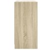 vidaXL Side Cabinet with Glass Doors Sonoma Oak 68x37x75.5 cm