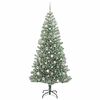 vidaXL Artificial Christmas Tree Snow Flocked with LED Light 210 cm